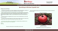 Desktop Screenshot of heritageseedandproduce.com